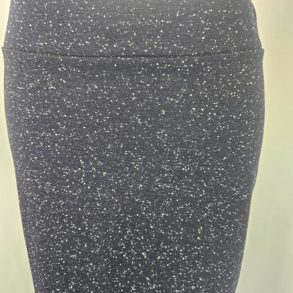 Madewell Navy Split Hem Side-Slit Speckled Stretch Textured Knit Pencil Skirt S - Picture 7 of 11